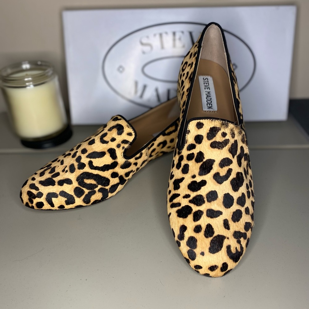 Brand New - Leopard Steve Madden Loafers - Size 7